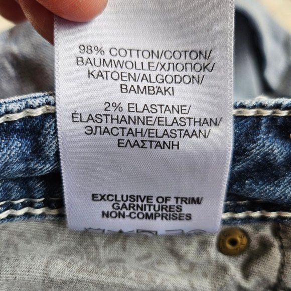 Silver Jeans Women's Blue Distress Denim Sam Shorts W27/L4 1/2 - Picture 10 of 11